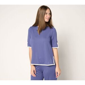 Liberare Women's Top Sz M Flexwear Color Accent Tee Blue A680560